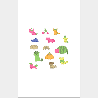 Fruity Kitties Sticker Pack Posters and Art